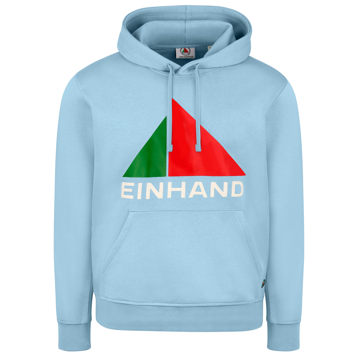 EINHAND Hoodie Burgtiefe Herren Himmelblau – Vorderansicht