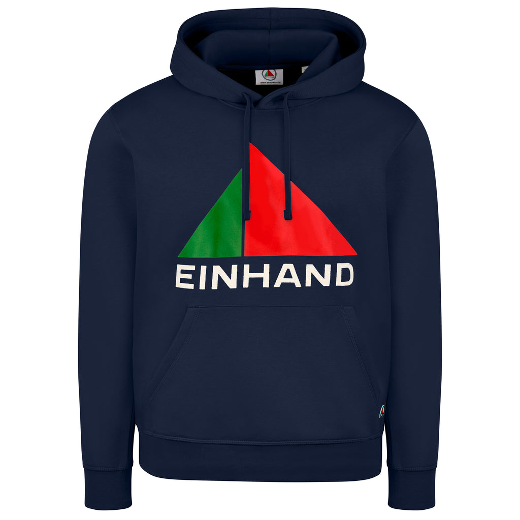 EINHAND Hoodie Burgtiefe Herren Marineblau – Vorderansicht