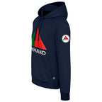 EINHAND Hoodie Burgtiefe Herren Marineblau – Seitenansicht