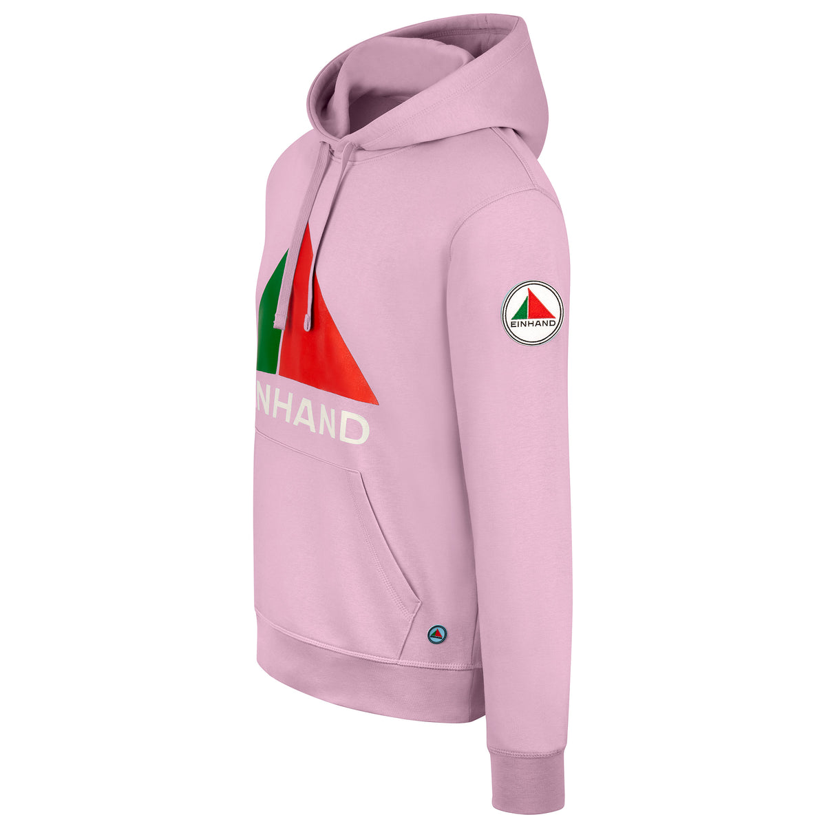 EINHAND Hoodie Burgtiefe Herren Pastellpink – Seitenansicht