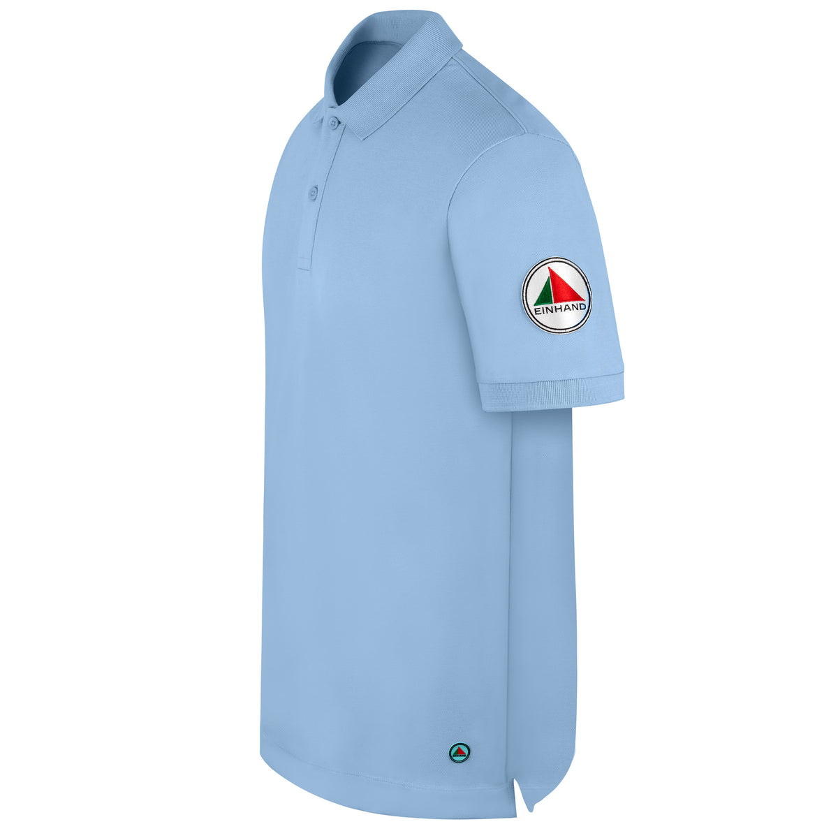 EINHAND Poloshirt Herren Laboe Himmelblau – Seitenansicht