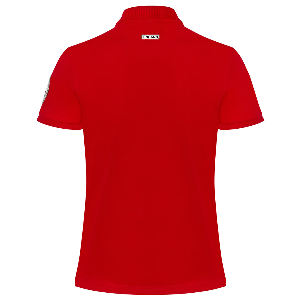 EINHAND Poloshirt Damen Grömitz Rot – Rückansicht