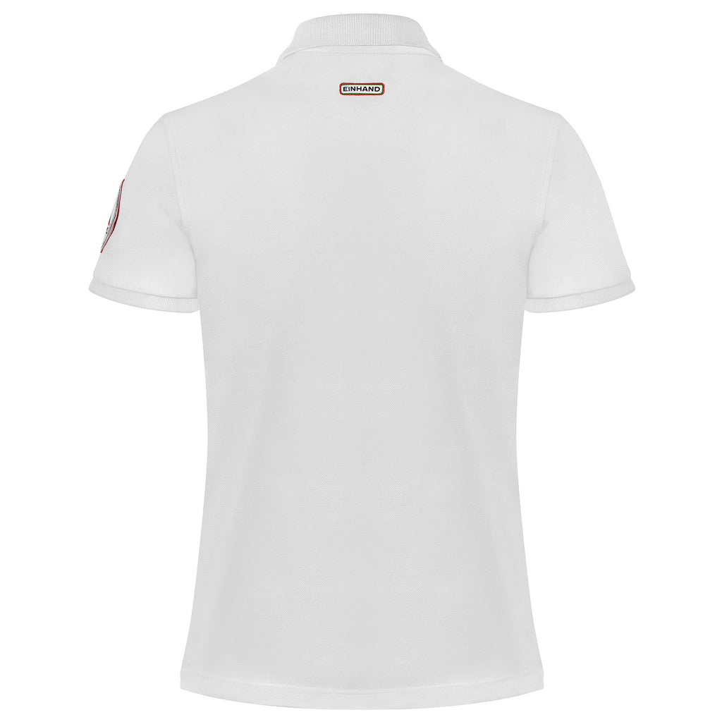 EINHAND Poloshirt Damen Grömitz Weiß – Rückansicht
