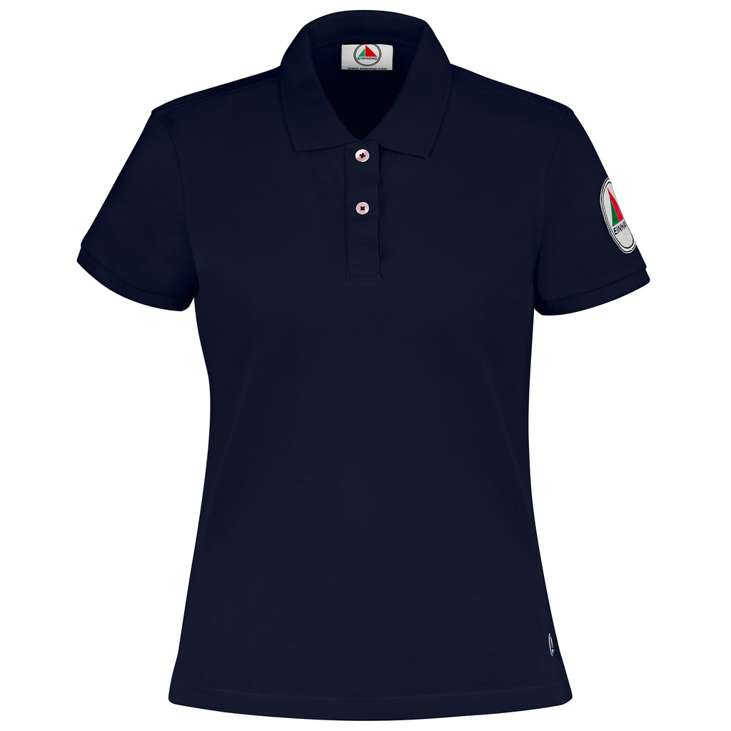 EINHAND Poloshirt Damen Grömitz Marineblau – Vorderansicht