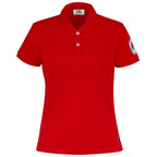 EINHAND Poloshirt Damen Grömitz Rot – Vorderansicht