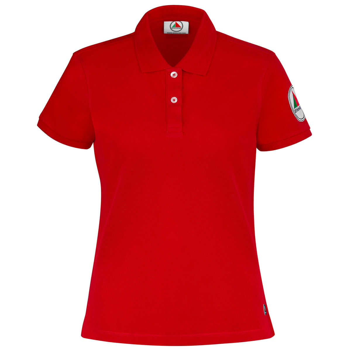 EINHAND Poloshirt Damen Grömitz Rot – Vorderansicht