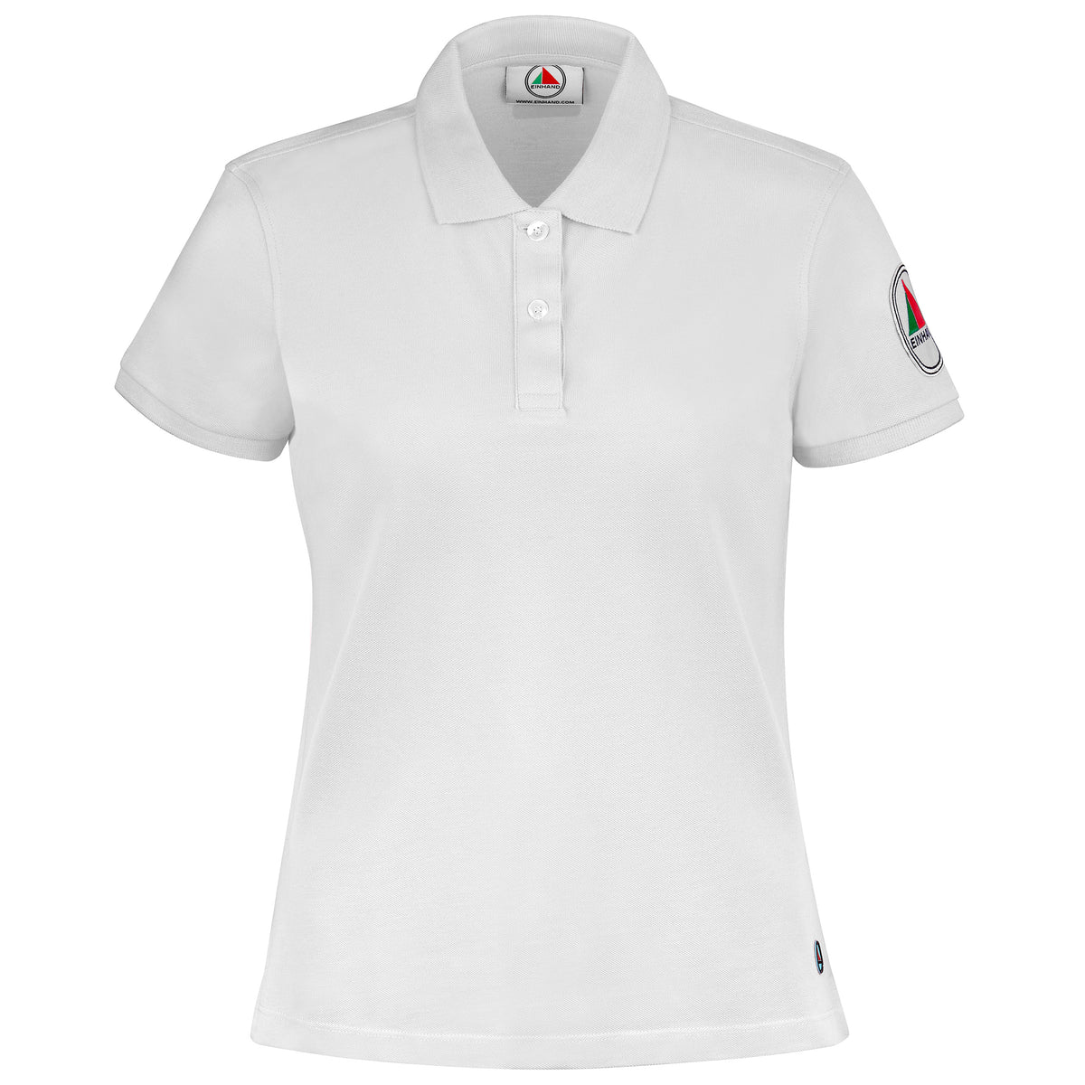 EINHAND Poloshirt Damen Grömitz Weiß – Vorderansicht