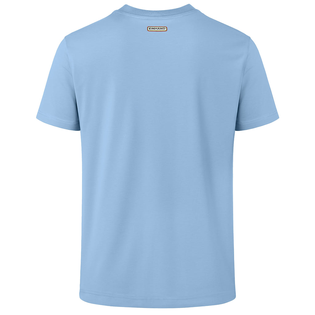 EINHAND T-Shirt Heiligenhafen Herren Himmelblau – Rückansicht